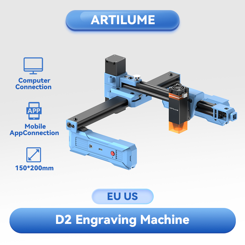 Industrial Laser Solutions - Artilume D2 2.5/6W Foldable Laser Engraving
