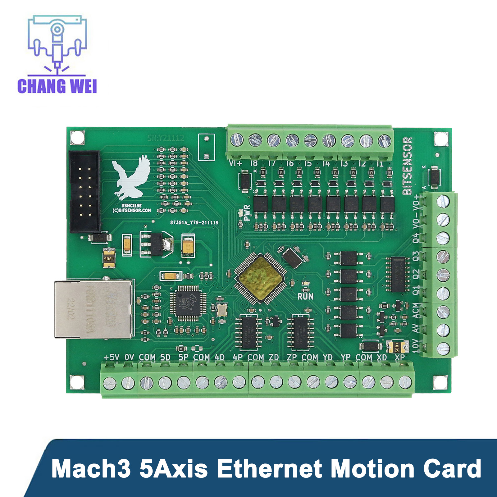 Breakout Board Mach3 - 5-Axis Ethernet Motion Card Mach3 Breakout