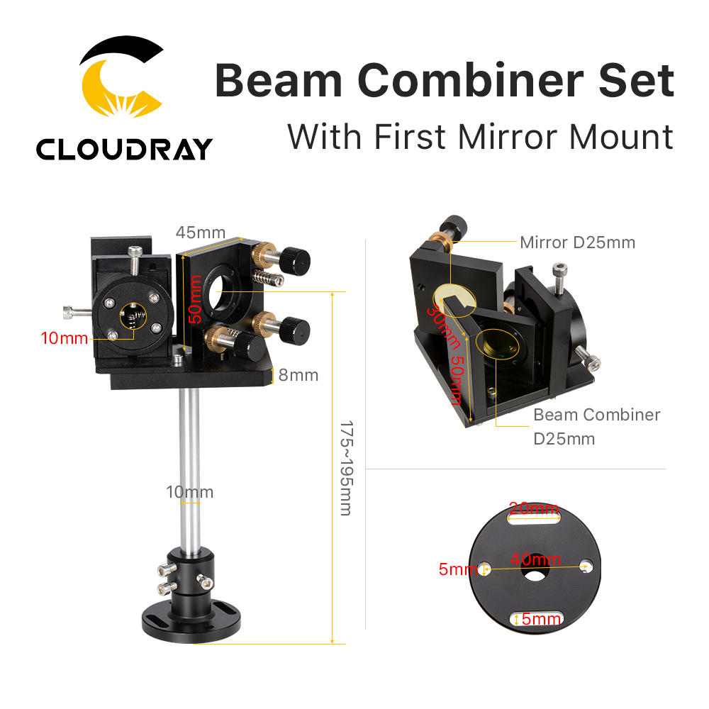 Cloudray Beam Combiner Set 25m - Co2 Laser Mirror avis et prix