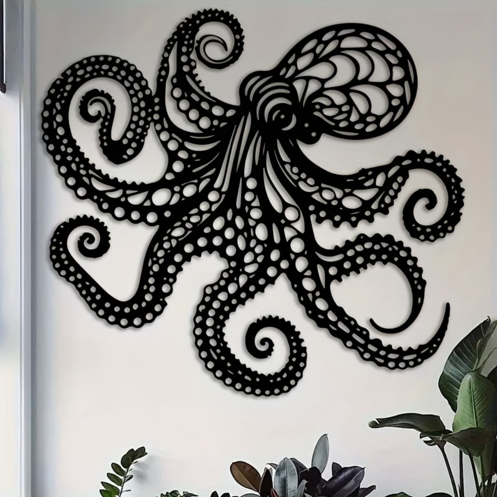 Large Metal Octopus Wall Art S - Industrial Laser Power avis et prix