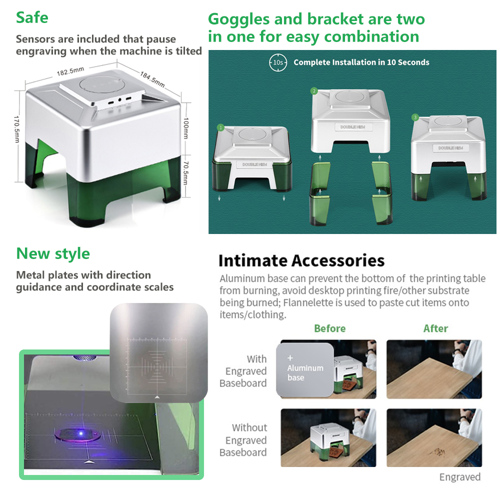 3W Mini Laser Engraver Portabl - Industrial Laser Printing Machine avis et prix