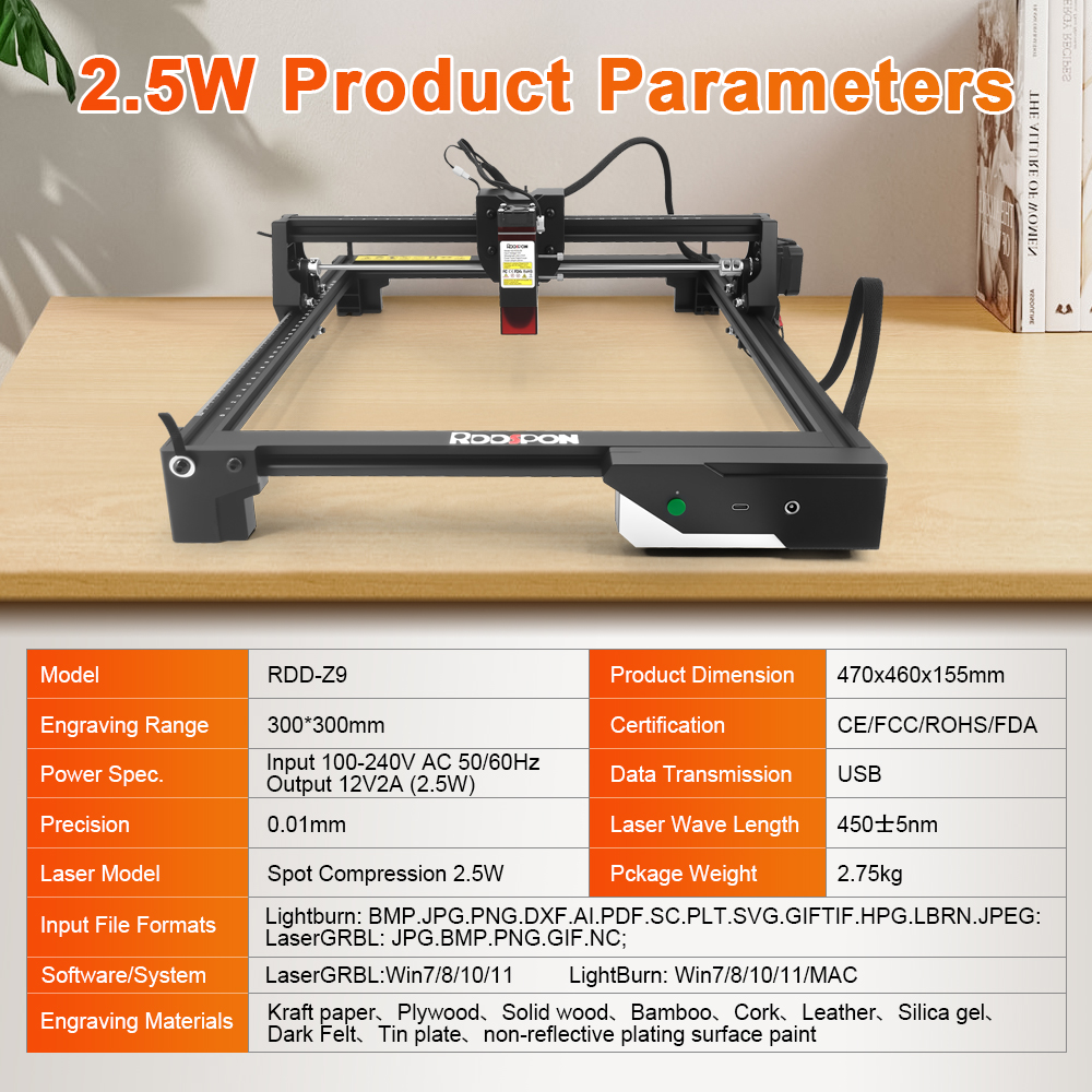 RDDSPON Wood Router Engraving  - Industrial Laser Printing Machine avis et prix