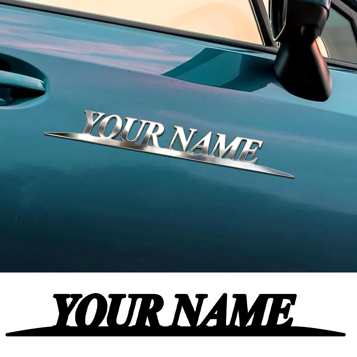 Metal Trendy YOUR NAME Sticker - Industrial Laser Power avis et prix