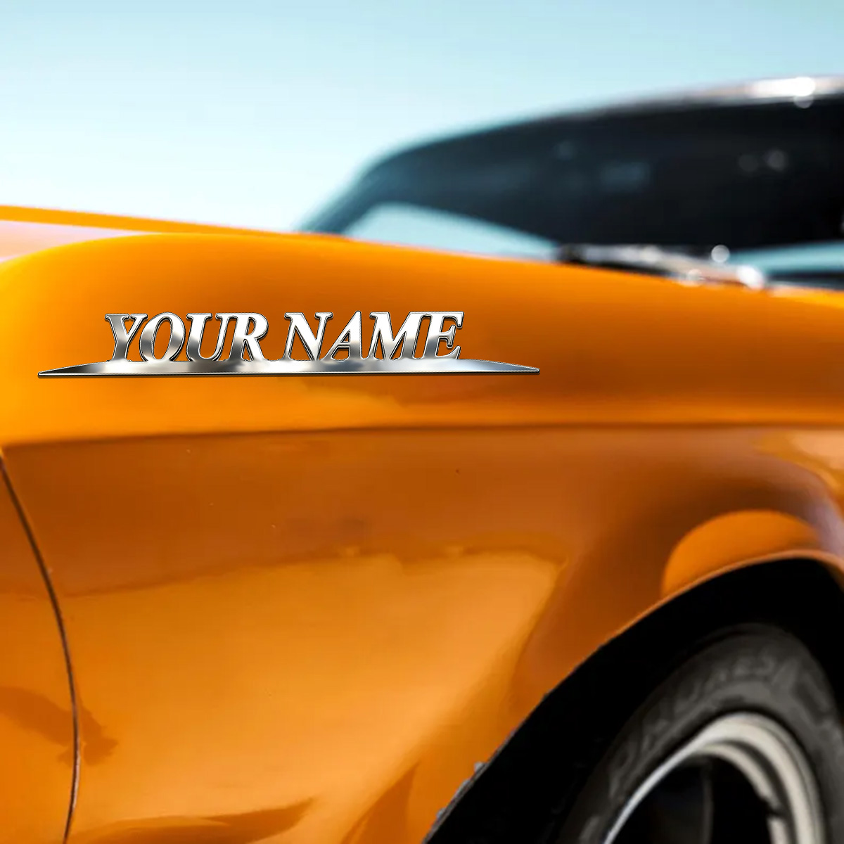 Metal Trendy YOUR NAME Sticker - Industrial Laser Power avis et prix