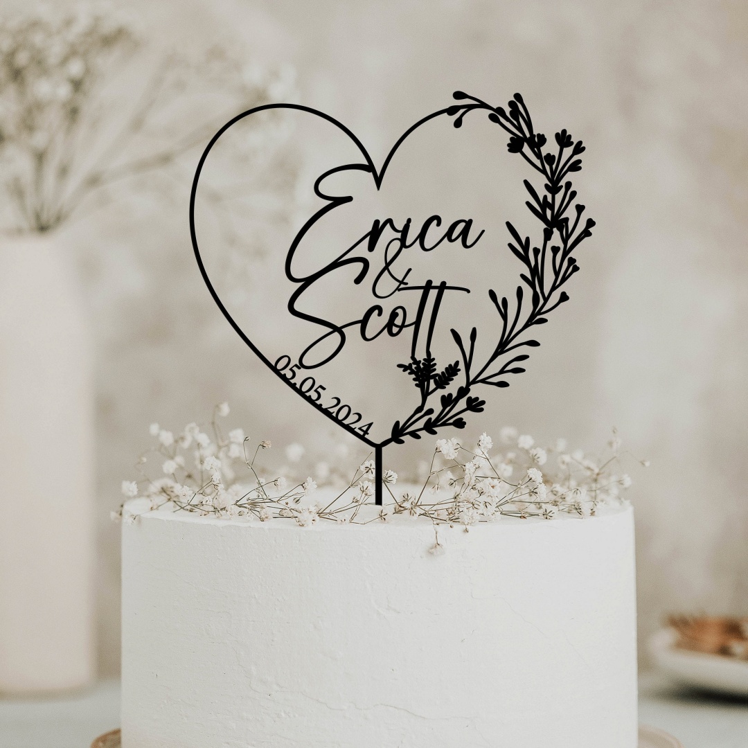 Gold Cake Topper with Heart, H - Industrial Laser Power avis et prix