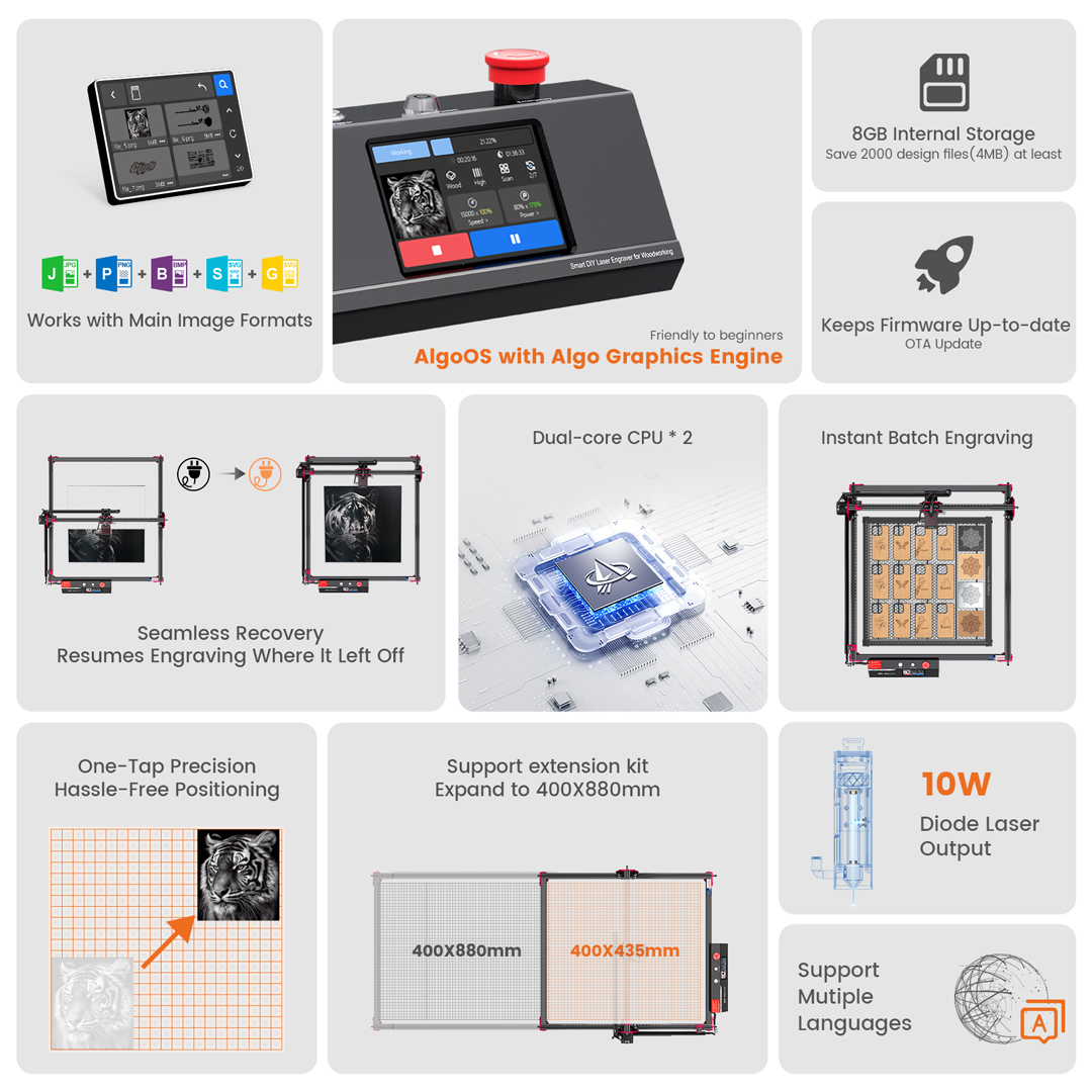 AlgoLaser DIY KIT MK2 10W Lase - Industrial Laser Solutions avis et prix