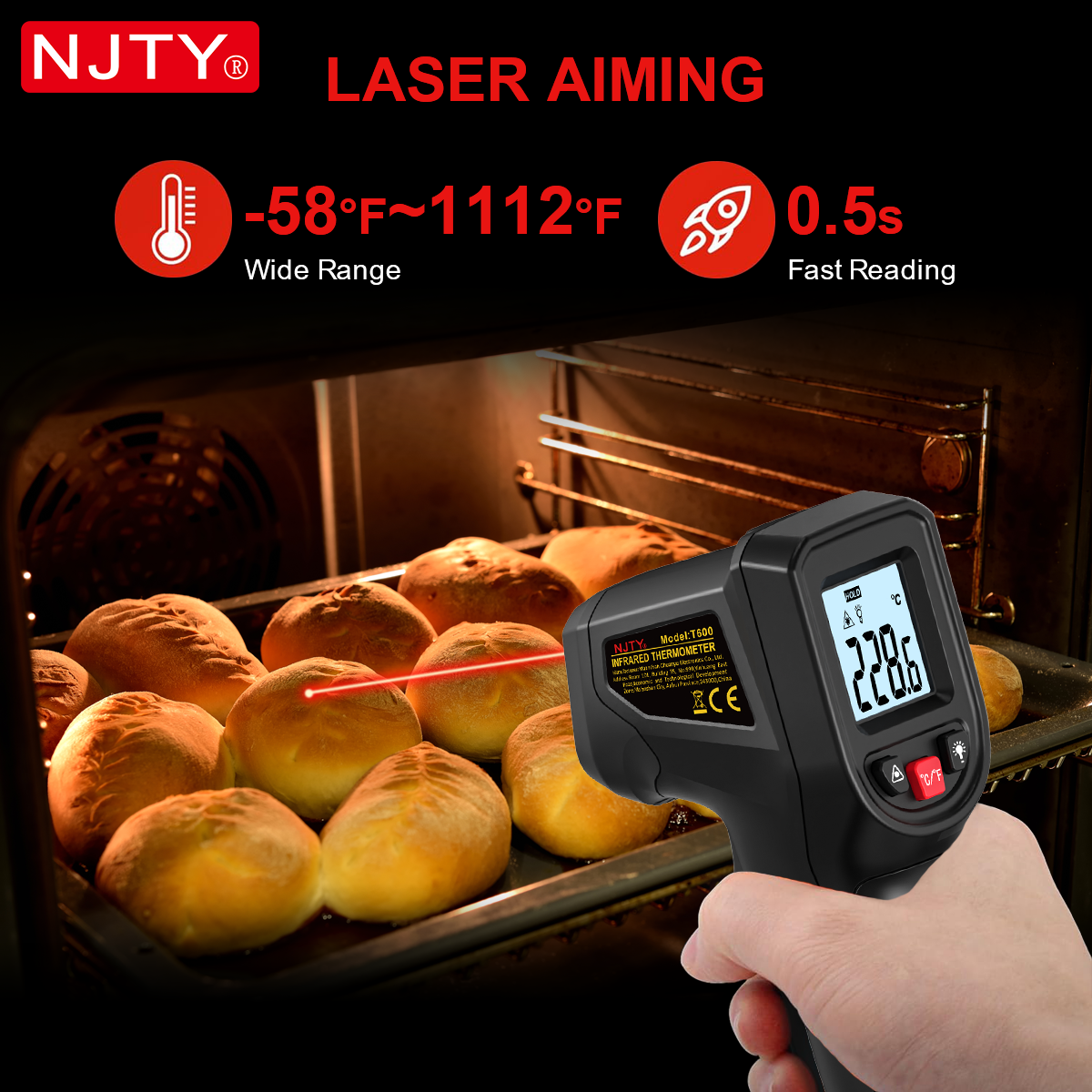 NJTY T600 Infrared Thermometer - Industrial Laser Blaster avis et prix
