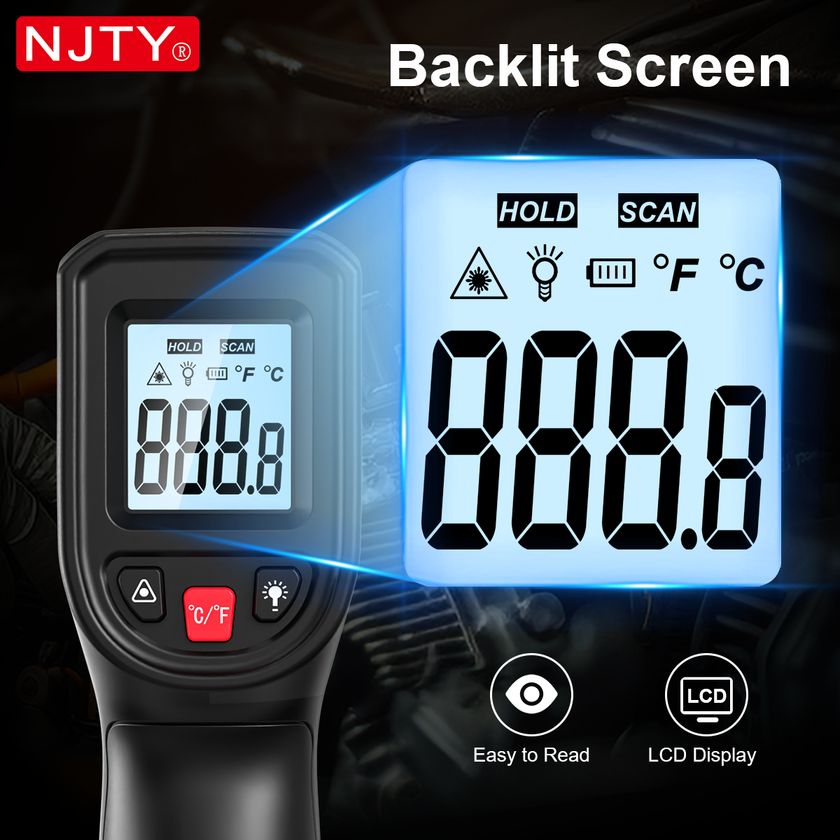 NJTY T600 Infrared Thermometer - Industrial Laser Blaster avis et prix